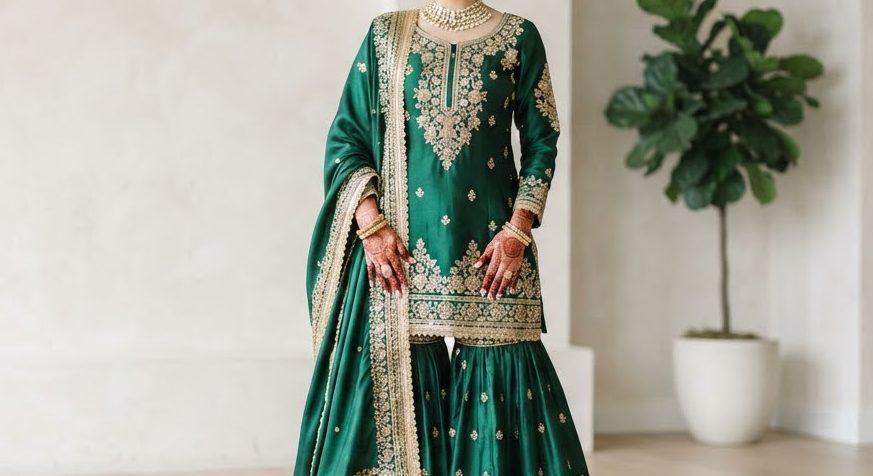 Emerald Silk Set — detail view